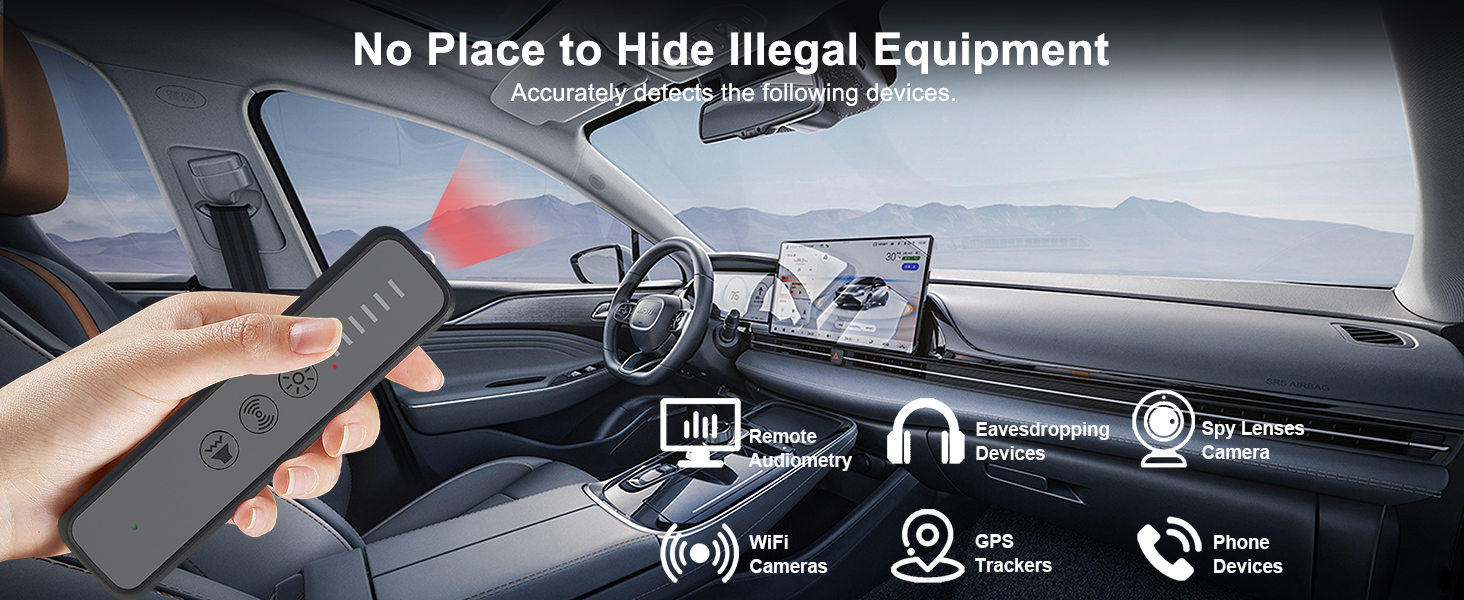 ZHENHAN Hidden Camera Detectors,GPS Tracker Detector,Camera Detector Spy Camera Finder,RF Detector,25H Working Time,Travel-Friendly Size(S600 Black)(图4)